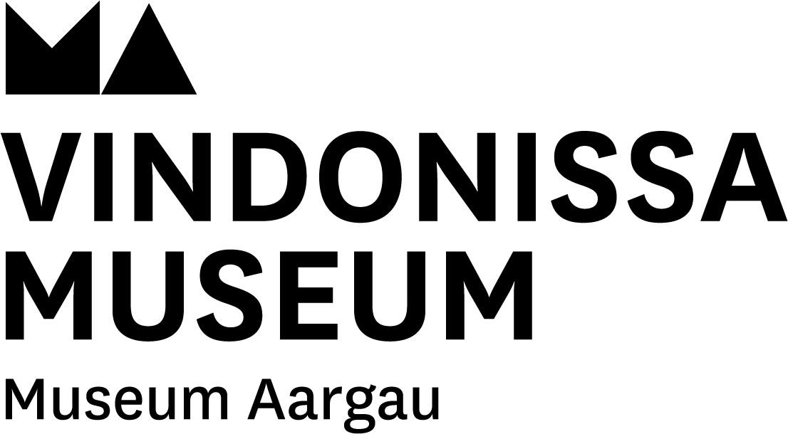 Logo des Vindonissa Museums. Römerlager Vindonissa. Museum Aargau