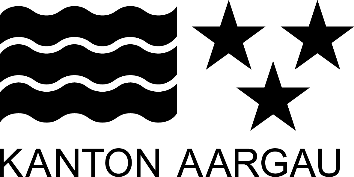 Logo Kanton Aargau mit drei Wellen und drei Sternen